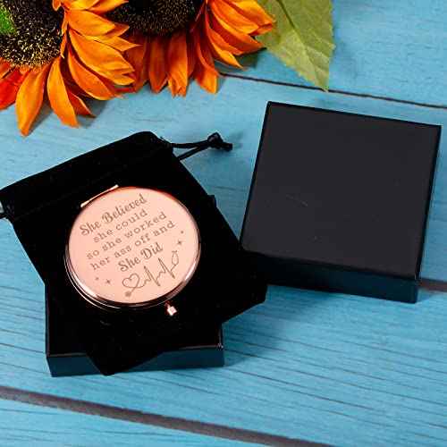 ZZP Nurse Practitioner Gifts for Women, LPN Student Must Haves, Compact Mirror, She Believed She Could So She Worked, Nurse Accessories for Work Medical Assistant Nursing Essentials RN Gifts