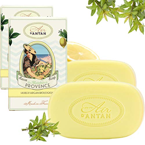 Un Air d'Antan French Soap Gift Set for Women ? Natural Rose Scent, Mothers Day Gift, Bar Soap
