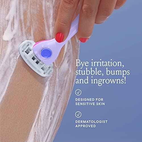 Billie Razors for Women Shave Kit ? Women¡¯s Razor + 4 x 5-Blade Razor Refills + Magnetic Holder ? DreamPop