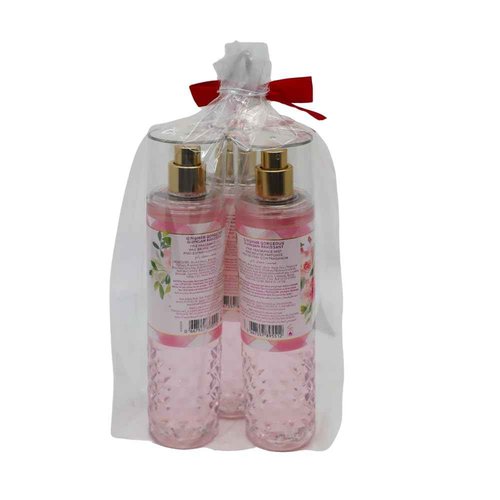 Bath & Body Works GINGHAM GORGEOUS Fine Fragrance Mist 8 fl oz – 3 pack Gift Set with a Red Bow for Holiday