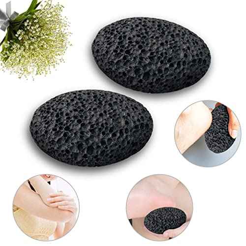 Pumice Stone for Foot, Natural Earth Lava Shower Pumice Stone Black, Exfoliating Rock for Feet, Pedicure Rocks, Stone for Skin Scrubber, Pedicure Exfoliator Tools Scrubber Health Foot Care