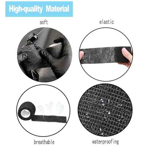 Tattoo Grip Tape - Beoncall 24pcs Self Cohesive Bandage Wrap 2¡±x 5 Yards Tattoo Gun Wrap Athletic Tape Tattoo Accessories Tattoo Supplies