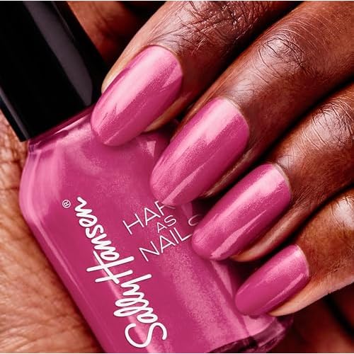 Sally Hansen Hard as Nails, Garnet Attention, Long Lasting, Chip Resistant, Opaque, Shiny Red Nail Polish