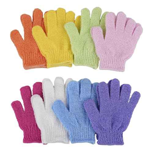 16 Pack Exfoliating Gloves, Body Scrubber Mitt for Dead Skin Removal in Shower, Men and Women