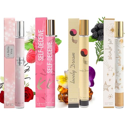 4 Pack Perfumes for Women (4x35ml),Stocking Stuffers,Christmas Gifts for Women,Teengirls,Travel Size Perfume Gifts,Natural Fruity Floral Fragrances Eau de Toilette Long Lasting Cologne Perfumes Spray
