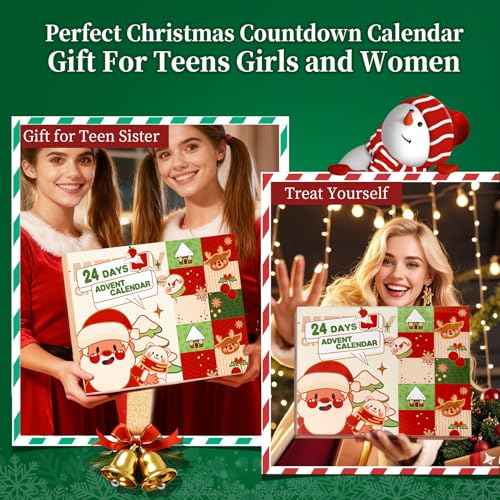 Makeup Advent Calendar 2025 for Women & Teen Girls, 24 Days Christmas Countdown Calendar Beauty Gift Set, 2025 Xmas Gift Surprise Box Beauty Calendar Full Size Makeup Kit