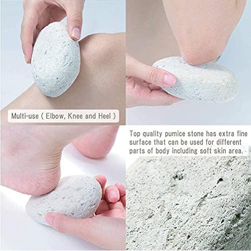 Pumice Stone, Natural [Made in Japan] Ergonomic Shape, Extra Fine Texture, Hard & Cracked Skin Callus Remover for Men, Women, Kids and Gifts. (Fine Smooth for Multi-use(Elbow, Knee and Heel)