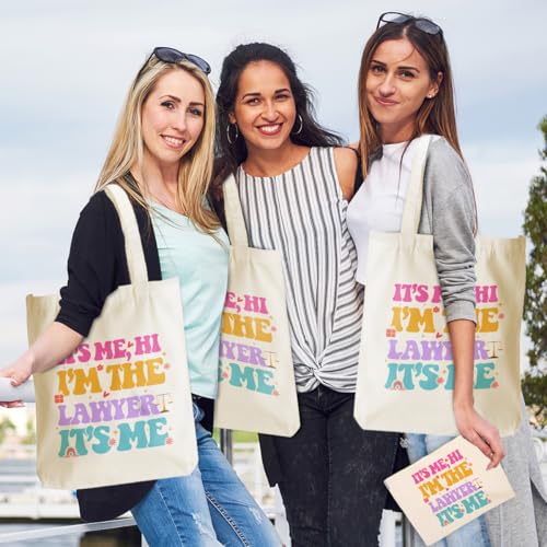 I'm the Lawyer, Lawyer Gifts, Legal Practitioner Gift£¬2PCS Makeup Cosmetic Bag Canvas Tote Bag Beach Bag for Shopping Work Office Gifts for Women Lawyer Paralegal Prosecutor Birthday Christmas