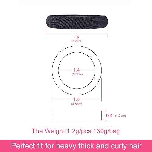 J-MEE Hair Bands Hair ties for Thick Hair 100PCS Seamless Cotton Simply Ponytail Holders Headband Scrunchies Hair Accessories No Crease Damage (Neutral Colors)