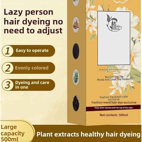 Eazyessential/Neeomall 2025 Japanese Petal Rose Hair Dye Shampoo, Long-Lasting & Natural Hair Color Shampoo, Plant Extracts Healthy Hair Dyeing, Nourishing Natural HairDye (Tea Brown)