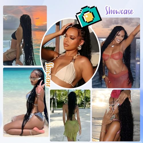 Deep Wave Human Braiding Hair for Boho Braids ? 18 Inch 120g 3 Bundles/Pack Natural Black, 100% Unprocessed 12A Brazilian Virgin Hair Bulk, No Weft, Wet & Wavy Curly Knotless Extensions