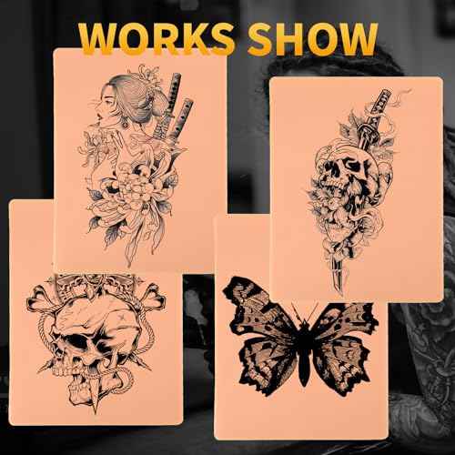 3MM Tattoo Practice Skin - 5pcs Double Sides Thick Fake Skin for Practicing, Soft Silicone Tattoo Eyebrow Practice Skins for Beginner & Experienced Artists