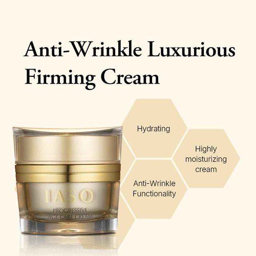 IASO PROGRESSIVE Age Care Cream | Korean Rich Nourishing Cream, Reduce Wrinkles, Infused with Ginseng, Anti-Aging Ingredients, 1.52 oz
