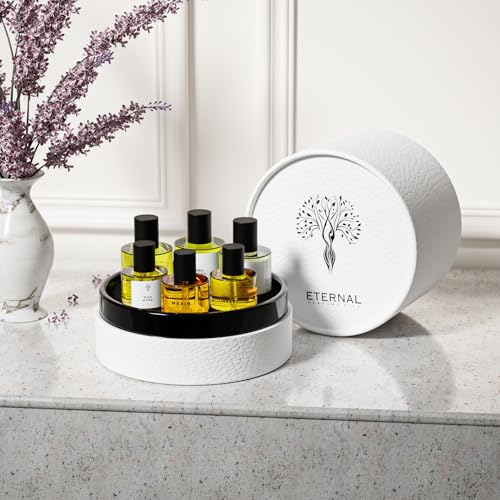 Eternal perfume oils Gift Set | 6 Pcs Exquisite Scents Inspired by Iconic Fragrances | Long-Lasting - Perfume Oils for Women & Men (Sweet Luxury, Pear Pressure, Maxim, Oud, Bergamot, Pink Jasmine)