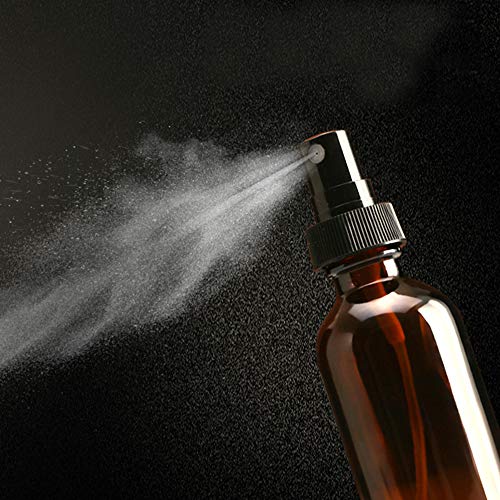 12 Pack 4 oz Amber Glass Spray Bottles 4oz Fine Mist Spray Bottle For Essential Oils, Perfumes, Alcohol, Watering Flowers, Cosmetic Spray Bottle, Refillable Liquid Containers