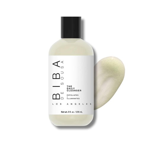 biba de sousa, The Daily Cleanser - Face and Body Wash with Exfoliating Beads, For Normal, Oily or Blemished Skin - Illuminates and Refines Skin Surface (8 oz)