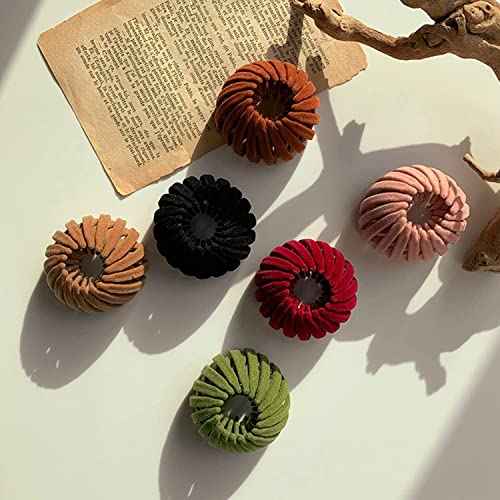 7PCS Bird Nest Magic Hair Clip, Lazy Birds Nest Plate Hairpin for Women and Girls Velvet Fabric, Anti-Skid Design, Compatible with Thin and Thick Hair