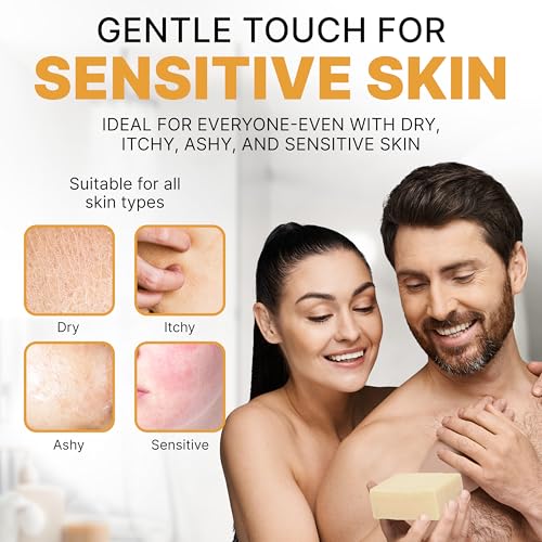 Grandma¡¯s Pure Lye Soap Bar for Sensitive Skin, Unscented 6 oz ? 12 Pack | Face & Body Wash for Dry, Itchy Skin | Free of Dyes, Detergents & Fragrance + Bonus Baby Powder Air Freshener