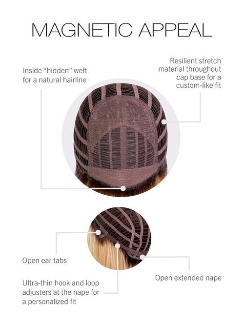 GABOR Magnetic Apppel Long Layered Wig With Whispy Bangs by Hairuwear, Average Cap - SS Light Blonde