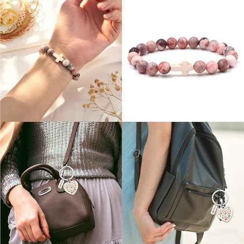 Appreciation Gifts for Mom - 5pcs Pink Box Set for Best Mother Birthday Christmas Gift for Women Thank You Present Kit with Makeup Bag Card Bracelet Keychain Candle