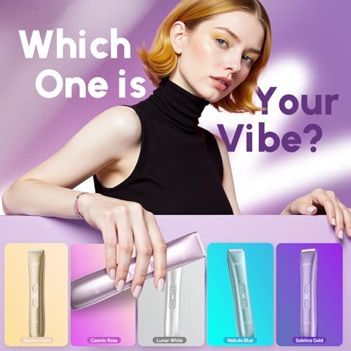 Electric Razors for Women - 2-in-1 Body & Facial Hair Trimmer, Wet & Dry Use Cordless Shaver for Legs, Underarms, Bikini Line, Ceramic Blade for Sensitive Skin - Teen Girl Gifts Trendy Stuff (Pink)