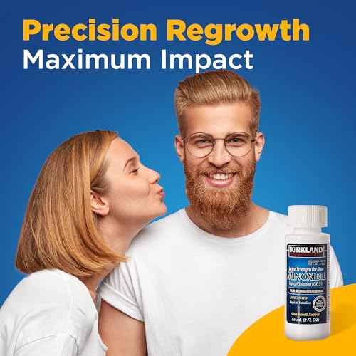 Minoxidil Liquid Extra Strength Hair Regrowth Treatment for Men, 5% Topical Solution, 6 Months Supply - Dropper Applicator and Bonus Free Instructional Guide Included