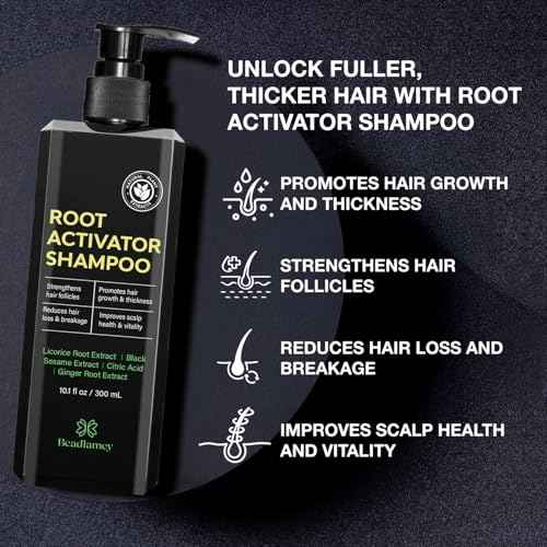 Root Activator Shampoo for Men: Hair Growth Shampoo for Hair Loss and Thinning Hair - 10.1 fl oz / 300 mL