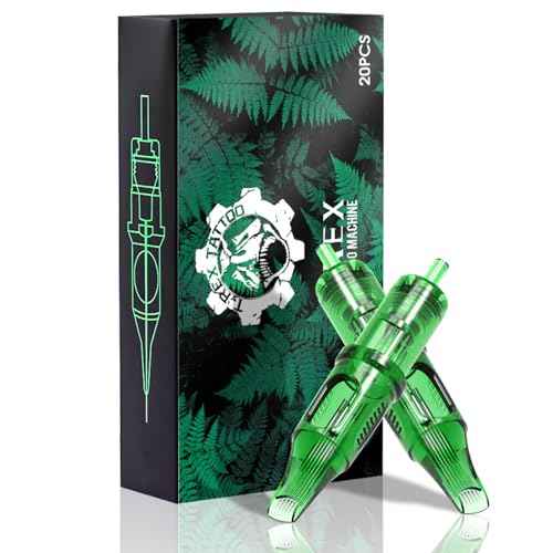 Ambition TREX Cartridges #10 Bugpin 15RM Disposable Tattoo Needles 15 Curved Magnum Medium Taper 1015RM 20Pcs for Rotary Tattoo Machine Supply