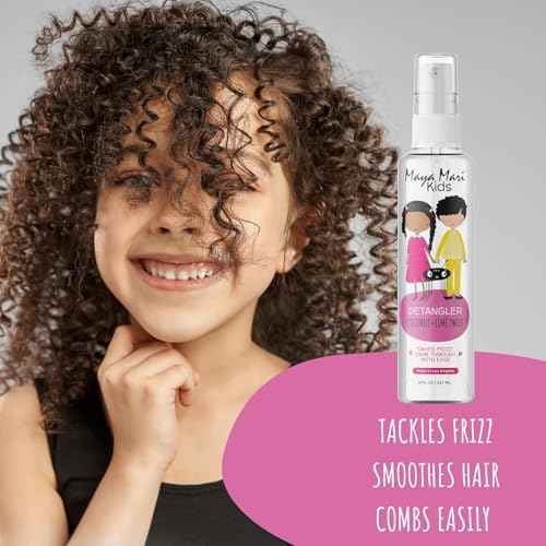 MAYA MARI Kids All-in-One Essential Hair Set | 2 in 1 Kids Shampoo and Conditioner, Curl Cream, Leave-in Conditioner, Hair Gel, & Detangler Spray - 5 Piece Set Haircare