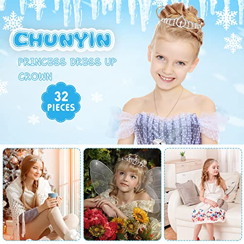 32 Pack Girls Crystal Tiara Crown Rhinestone Princess Queen Crown Women Toddler Kids Tiara Headband for Birthday Parties Wedding Prom Bridal Pageant