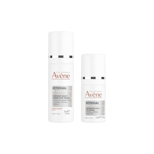 Avène Retrinal 0.1% Intensive Multi-Corrective Cream, anti-aging facial cream powered by retinaldehyde, 1 Fl Oz Retrinal EYES Advanced 3-In-1 Eye Cream NEW