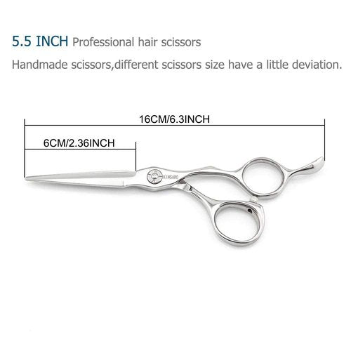 5.5 INCH Hair Cutting Scissors and 5.75 INCH Hair Thinning Shears Barber Hairdressing Scissors 440C Kinsaro