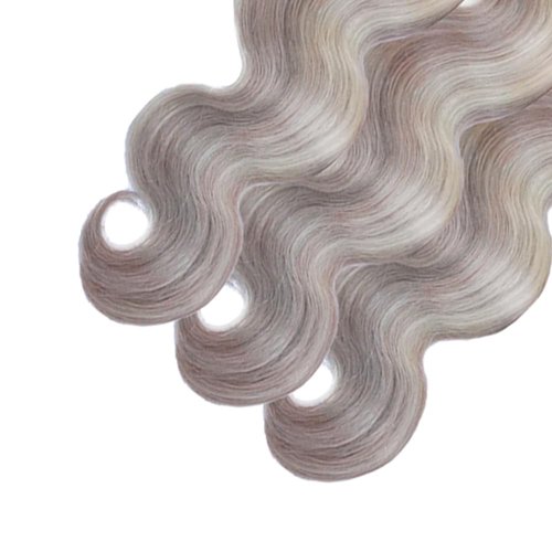22 24 26 Inch Grey Body Wave Bundles Human Hair 613 Blonde Human Hair Bundles Brazilian Virgin Hair Mixed Length 3 Bundles Silver Bundles 613 Body Wave Bundles Hair Extensions For Women