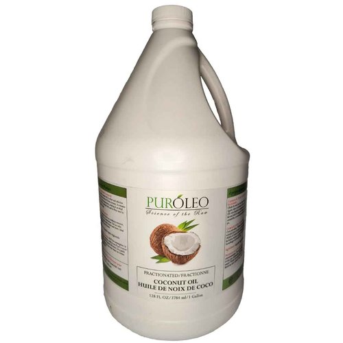 PUROLEO Fractionated Coconut Oil 128 Fl Oz/3784 ML (Packed In Canada) 100% Natural and odorless Moisturizer & Carrier Oil l Hair Skin Body, Aromatherapy, Massage, Makeup Remover