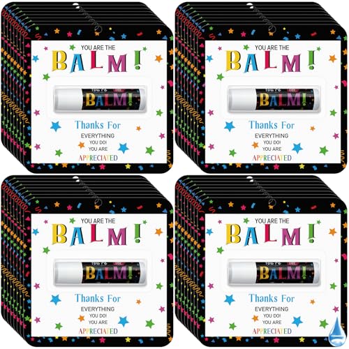 30 Pack Employee Appreciation Gifts Bulk Lip Balms Thank You Gift You're the Balm Appreciation Gift for Team Coworker Thanksgiving Day Christmas Party Favor(You're the Balm,Original Flavor)