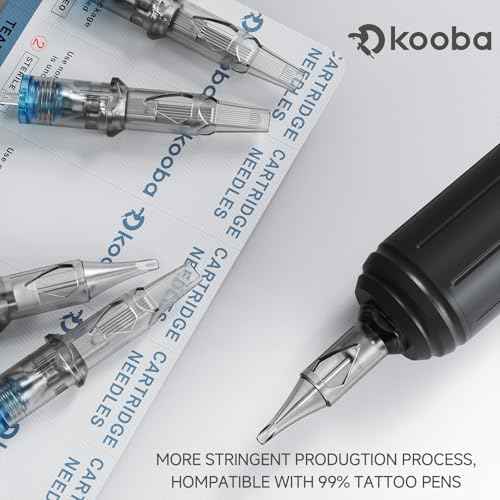 Kooba 1207RS Tattoo Cartridge Needles 30 Pcs # 12 Standard 7 Round Shader Long Taper with Membrane Safety Cartridges Disposable for Rotary Tattoo Machine Pen Gun