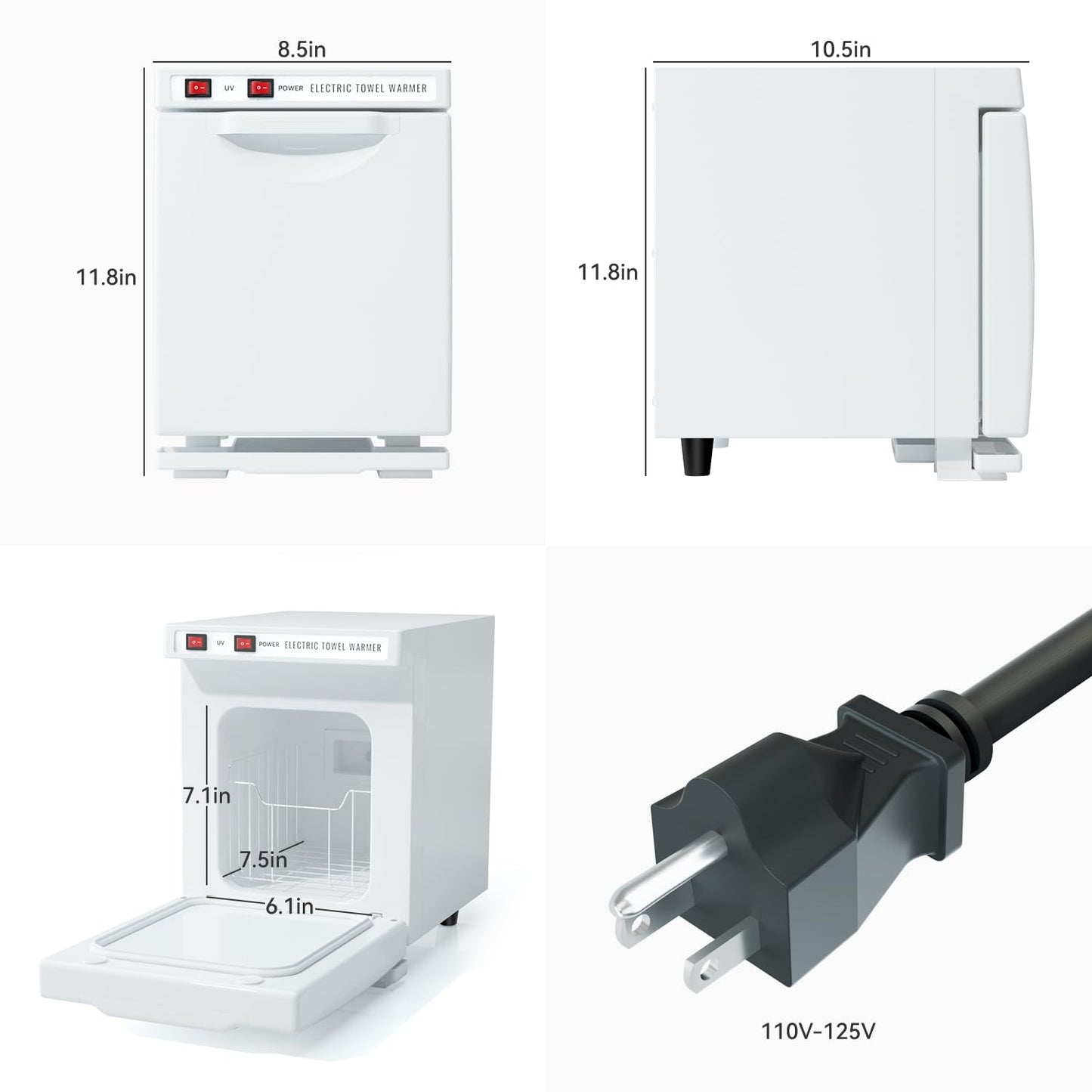 HYTOBP Hot Towel Warmer for Spa, 5L Thermostatic Towel Heater, 2-in-1 Professional Mini Towel Warmer, Beauty Salon and Spa Towel Warmers for Facial.(5L-White)