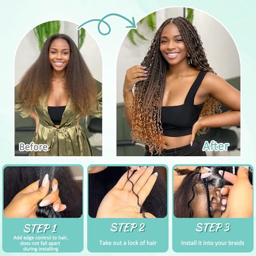 Human Braiding Hair for Boho Braids T30 24 Inch 150g 6 Bundles/Pack Deep Wave Boho Hair for Braiding 100% Virgin 12A Boho Hair for Braiding No Weft Ombre Braiding Hair Human Hair Extensions