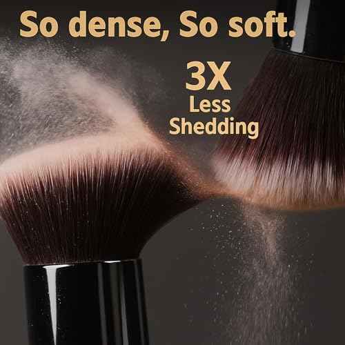 BEAKEY Makeup Brushes Set, Professional Foundation Eyeshadow Concealer Blush Powder Bronzer Applicator, 2 Blender Sponge with Beauty Paper Case stocking stuffers