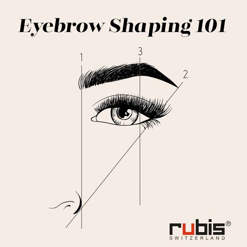 Rubis Classic Stainless Steel Slanted Tweezers for Precise Eyebrows and Hair Removal, 1K104, Made in Switzerland, Black