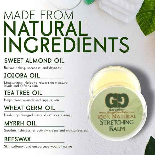 Ear Stretching Balm | 10 ml Jar | Piercing Aftercare | Stretched or Damaged Skin Care | All Natural Moisturizing Salve w/Jojoba