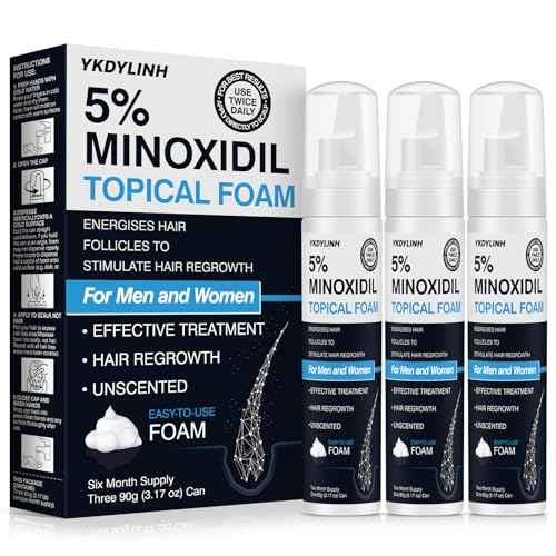 5% Minoxidil Foam? Hair Regrowth Treatment for Men & Women, Prevents Hair Thinning & Strengthens Roots, Minoxidil Foam for Fuller, Healthier Hair