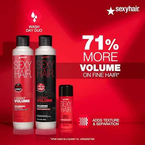 SexyHair Big Powder Play Volumizing & Texturizing Powder, 0.53 Oz | Colorless on Hair | Fragrance Free | Instant Lift