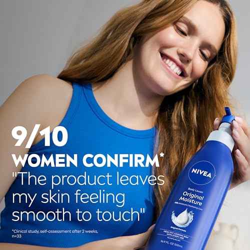 NIVEA Original Moisture Body Lotion with Vitamin E, 48-Hour Body Moisturizer for Normal to Dry Skin, 16.9 Fl Oz Pump Bottle