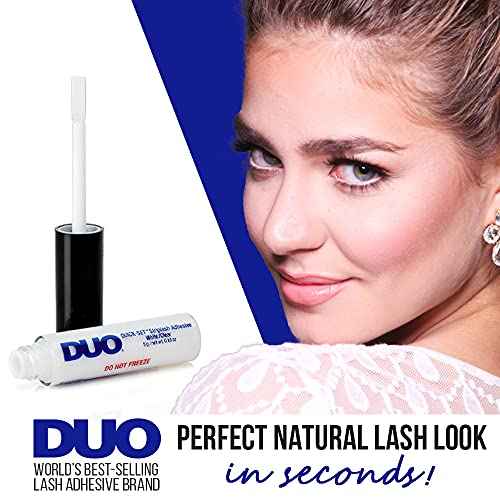 DUO Quick-Set Strip Lash Adhesive ? Clear, Waterproof, Long-Lasting Lash Glue, Fast-Drying for False Lashes, 0.18 oz, 1-Pack