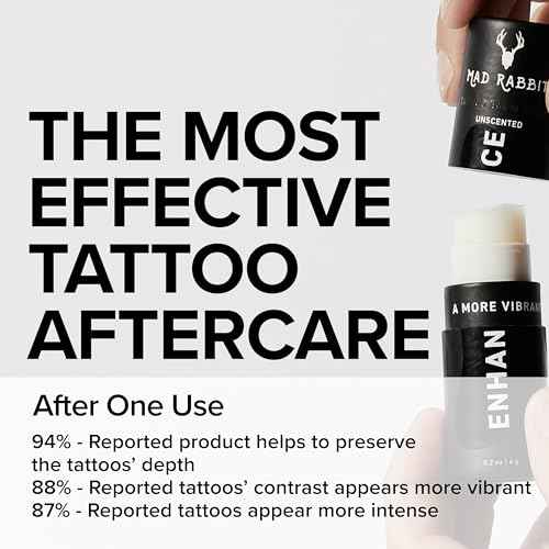 Enhance Tattoo Balm Stick-Tattoo Aftercare Brightener & Moisturizer, Clean, Color Enhancement, Fragrance-Free (.2oz)