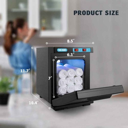 Artist hand Hot Towel Warmer for Spa Facials Salon, 5L Small Hot Towel Warmer Cabinet for Bathroom, Barber Esthetician, and Family Use (5L/Black)