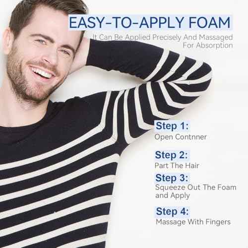 5% Minoxidil Foam for Men, 5% Biotin and 5% Minoxidil Use for Hair Growth, Slows Hair Loss and Promotes Hair Regrowth, 1 Month Supply