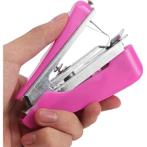 1 Pcs Handheld Sewing Machine,Portable Heavy Duty Mini Manual Sewing Machine for Fabrics, Clothes, DIY Needlework Handy Stitch Quick Repair Tool (Random Color)