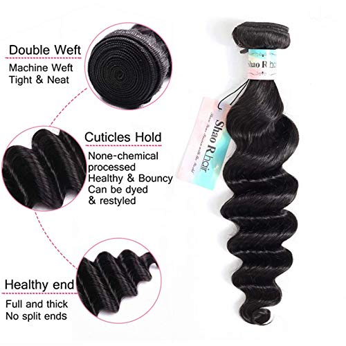 Brazilian Loose Deep Wave Bundles 100% Unprocessed Virgin Human Hair Loose Wave Bundles 12¡±14¡±16¡± Wet and Wavy 3 Bundles Human Hair Extensions Natural Color